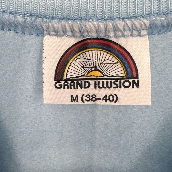 New 1990 Deadstock Deer Buck Doe Grand Illusion Blue Sweatshirt Medium Hunter - Picture 7 of 10